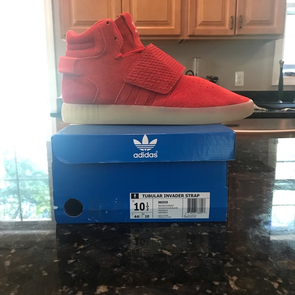 NWT Adidas Tubular Invader Strap hightop sneakers! - Picture 2 of 8